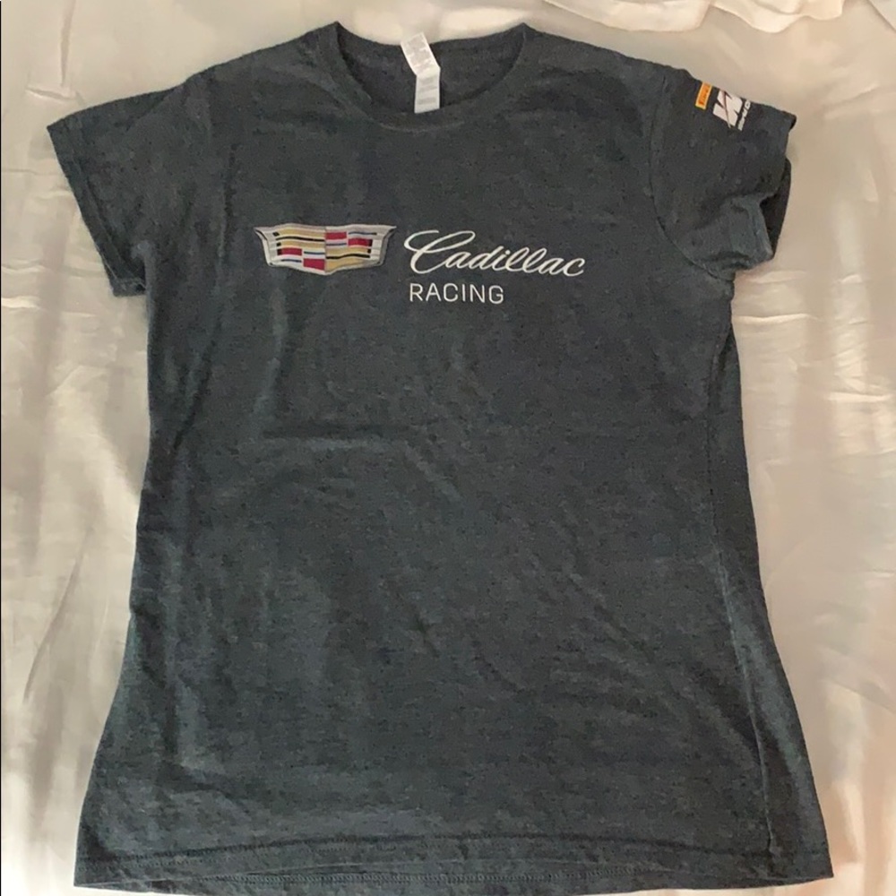 Racing Women's Gray Short Sleeve Tee